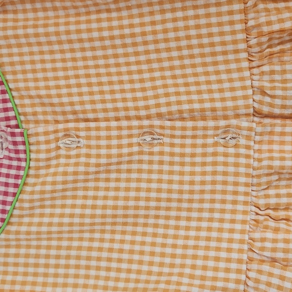 2B Real, Girl's sz4T, Gingham Dress, Pink&White,Orange&White  Check w Appliques - Picture 7 of 13